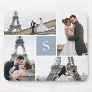 Create Your Own Monogrammed 4-Photo Gallery Mouse Pad