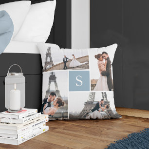 Create Your Own Monogrammed 5-Photo Gallery Cushion