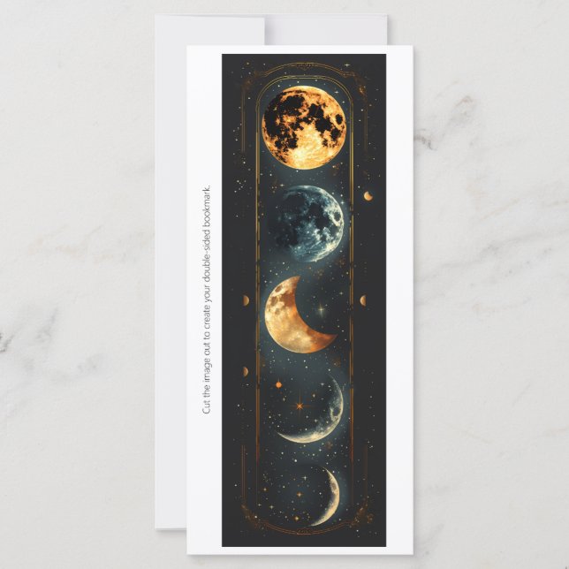 Create Your Own Moon Phases Bookmark Card (Front)
