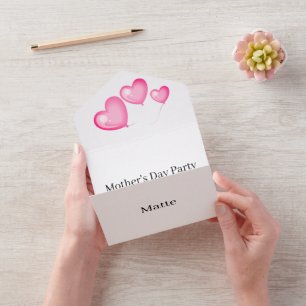 Create Your Own Mother's Day Party RSVP White  All In One Invitation