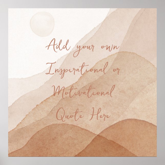 Create Your Own Motivational Inspirational Custom  Poster (Front)