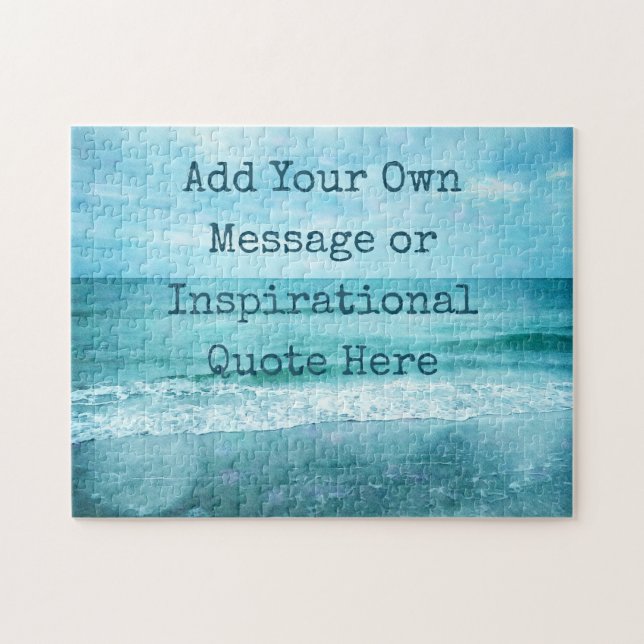 Create Your Own Motivational Inspirational Quote Jigsaw Puzzle (Horizontal)