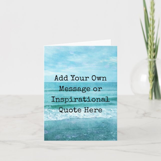 Create Your Own Motivational Inspirational Quote Note Card (Front)