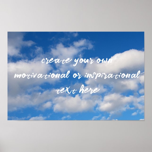 create your own motivational or inspirational text poster (Front)