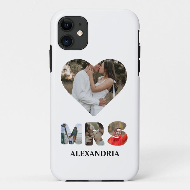 Create your own Mr and Mrs photo Matching couple Case-Mate iPhone Case (Back)