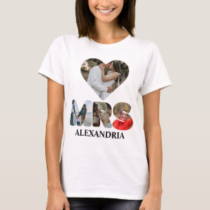 Create your own Mr and Mrs photo Matching couple T-Shirt