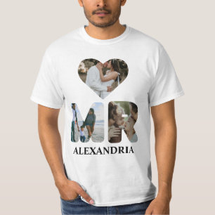 Create your own Mr and Mrs photo Matching couple T-Shirt