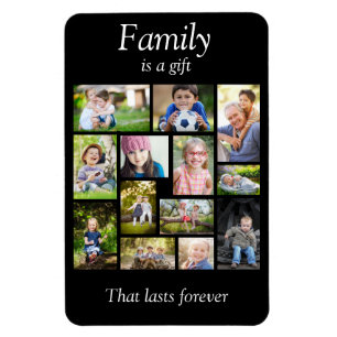 Create Your Own Multi Photo Collage Black White Magnet