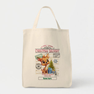 Create Your Own Musical Christmas Deer Gift Sack Tote Bag