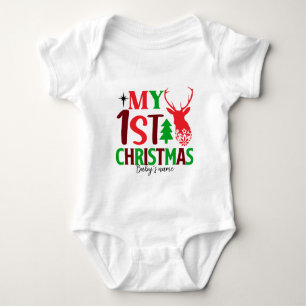 Create Your Own My First Christmas Baby Bodysuit