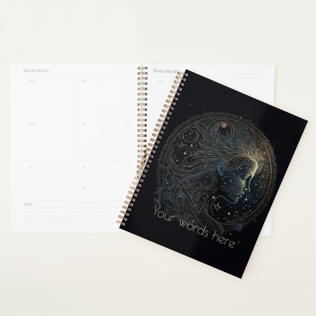 Create Your Own Mystical Astrology Aquarius Zodiac Planner (Display)