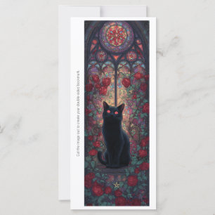 Create Your Own Mystical Black Cat Bookmark Card
