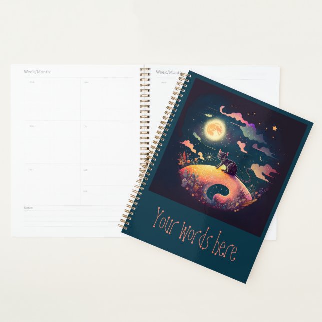 Create Your Own Mystical Black Cat Landscape Planner (Display)