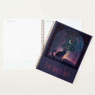 Create Your Own Mystical Black Cat Magic Window Planner
