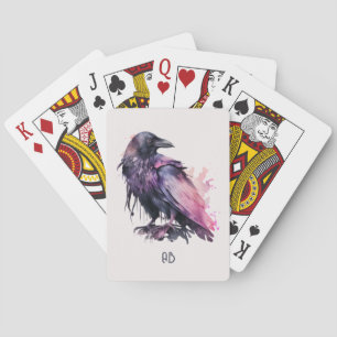 Create Your Own Mystical Black Raven Playing Cards