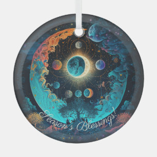 Create Your Own Mystical Blue Moon Forest Glass Tree Decoration