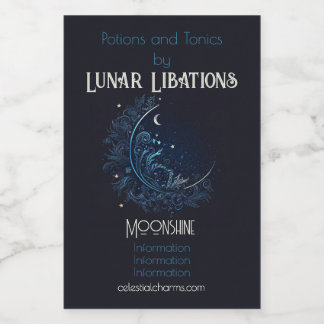 Create Your Own Mystical Blue Moon Wine Label