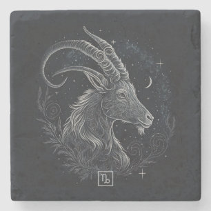 Create Your Own Mystical Capricorn Stone Coaster