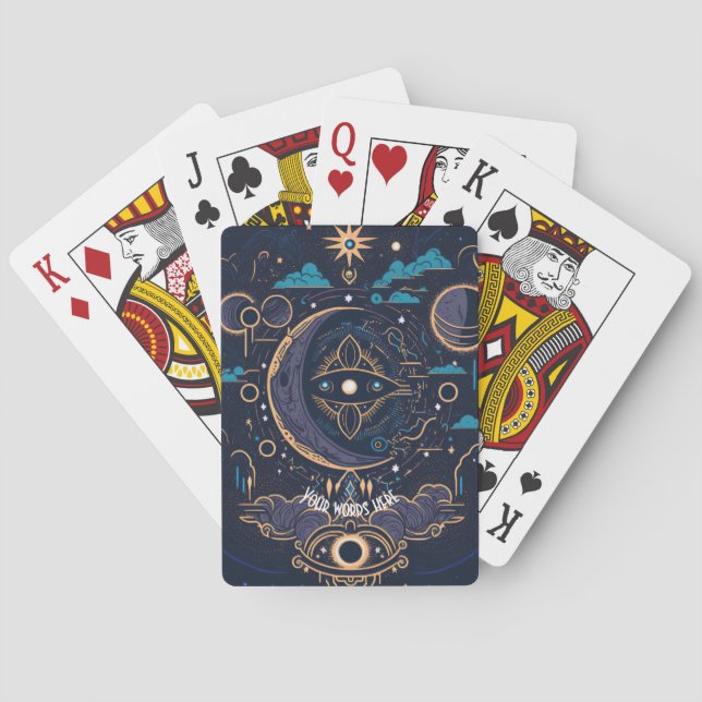 Create Your Own Mystical Celestial Lunar Playing Cards (Back)