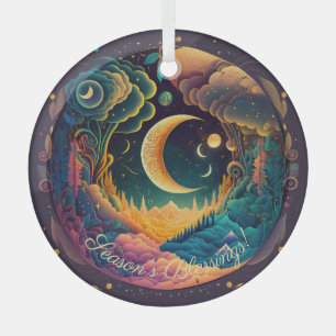Create Your Own Mystical Crescent Moons Forest Glass Tree Decoration