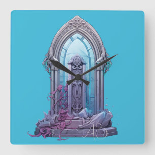 Create Your Own Mystical Door Square Wall Clock