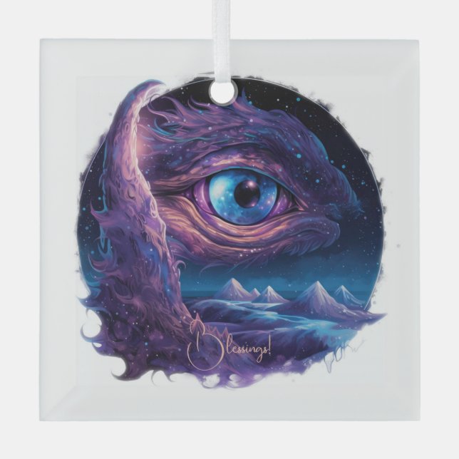 Create Your Own Mystical Dragon's Eye Glass Tree Decoration (Front)