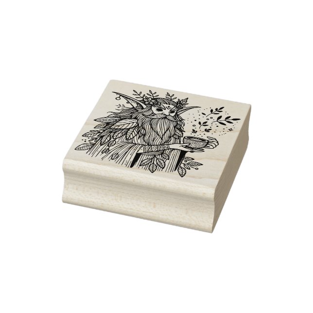 Create Your Own Mystical Elven Forest King Rubber Stamp (Stamp)