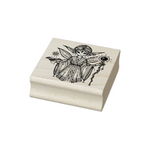 Create Your Own Mystical Elven Sorceress Rubber Stamp