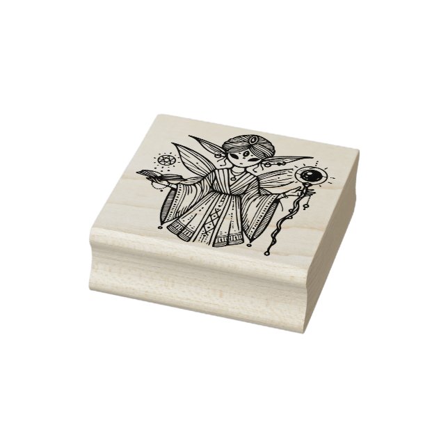 Create Your Own Mystical Elven Sorceress Rubber Stamp (Stamp)