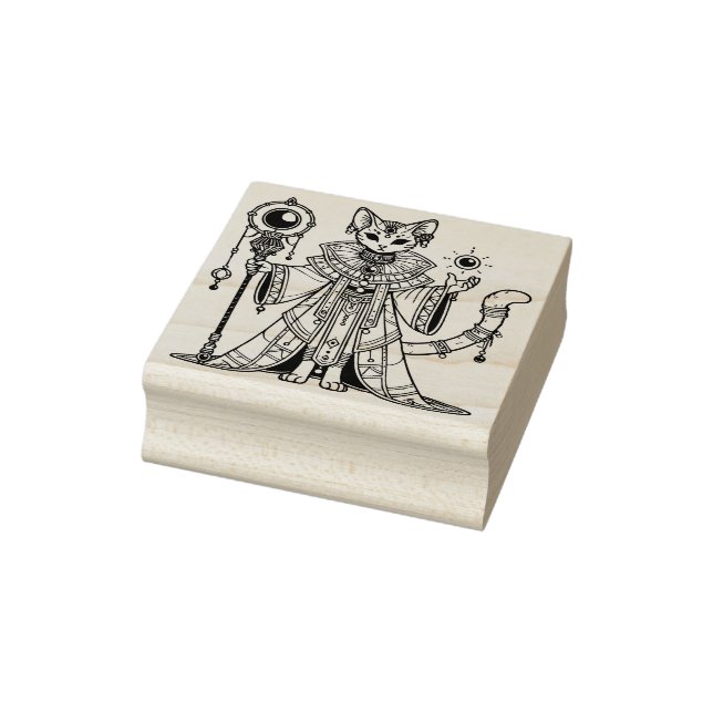 Create Your Own Mystical Feline Cat High Priestess Rubber Stamp (Stamp)