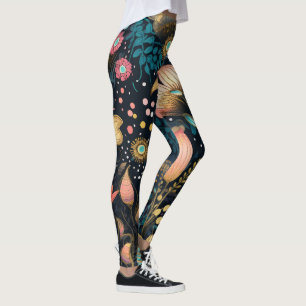 Create Your Own Mystical Flowers Colourful Floral Leggings