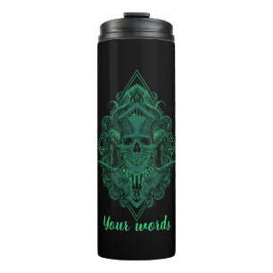 Create Your Own Mystical Goat Skull Thermal Tumbler