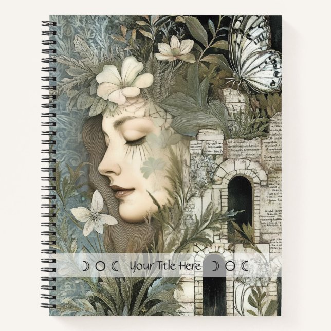 Create Your Own Mystical Hedge Witch Botanical Notebook (Front)