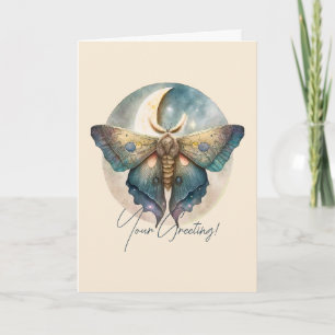 Create Your Own Mystical Moon Moth Holiday Card