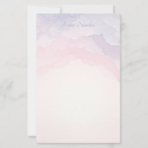 Create Your Own Mystical Pink Purple Clouds Stationery