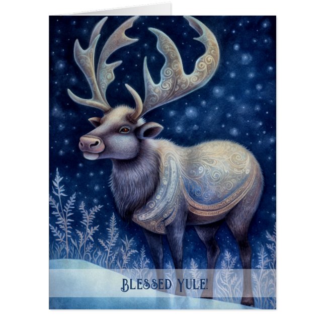 Create Your Own Mystical Reindeer Winter Solstice (Front)
