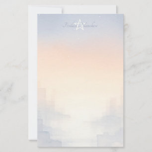 Create Your Own Mystical Sunset Landscape Stationery