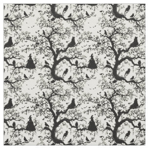 Create Your Own Mystical Wiitch Forest Ivory Toile Fabric