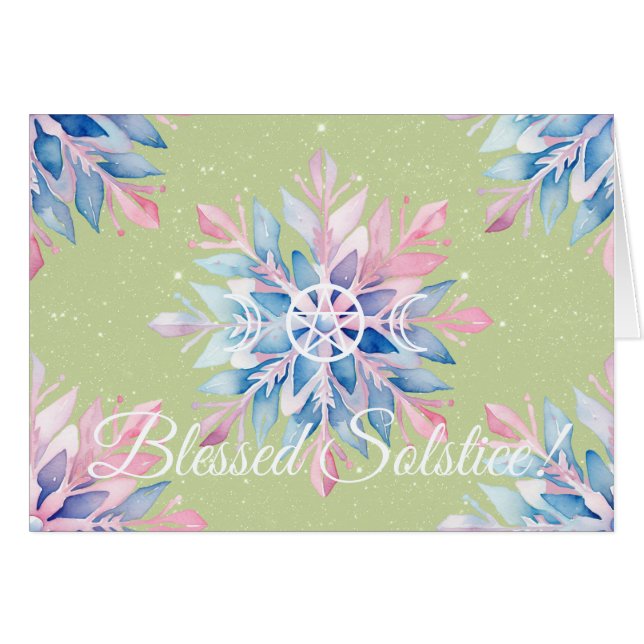 Create Your Own Mystical Winter Mandala Snowflake (Front Horizontal)