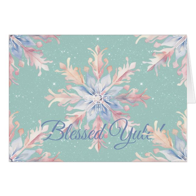 Create Your Own Mystical Yule Mandala Snowflake (Front Horizontal)