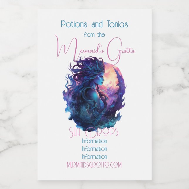 Create Your Own Mythical Mermaid Food Label (Single Label)