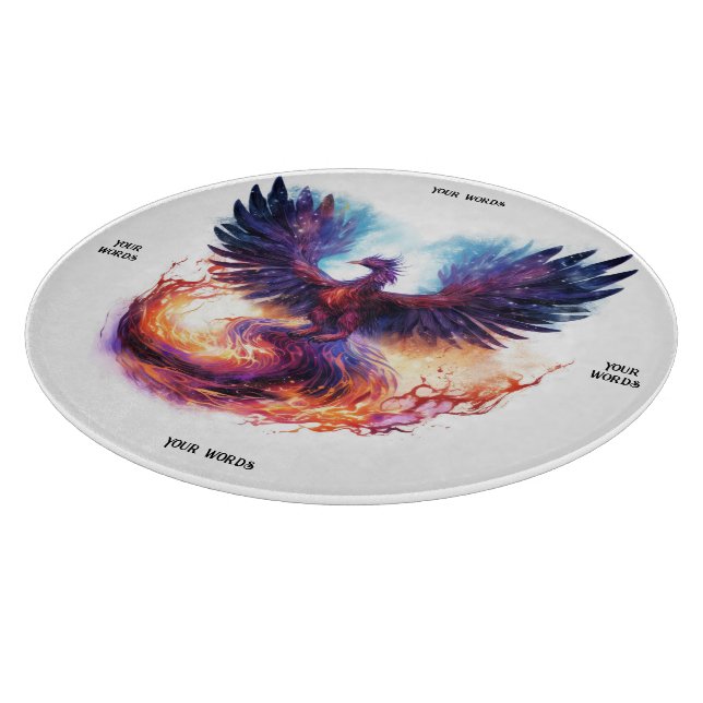 Create Your Own Mythical Phoenix Firebird Cutting Board (Corner)