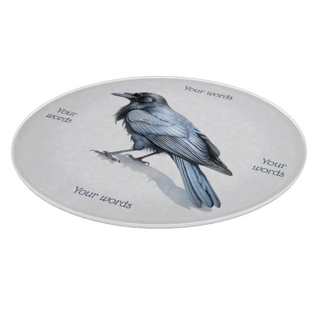 Create Your Own Mytsical Blue Raven  Cutting Board (Corner)