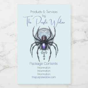 Create Your Own Mytsical Purple Spider Apothecary  Food Label
