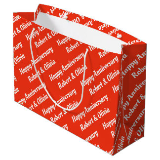 Create Your Own Name Anniversary  Large Gift Bag