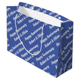 Create Your Own Name Anniversary Large Gift Bag