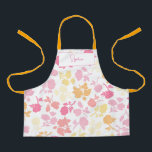 create your own Name Flowers Print Apron for Kids<br><div class="desc">cupcake, baking, cupcake lover, cup cake, kids, girl, birthday, fun, party, children</div>