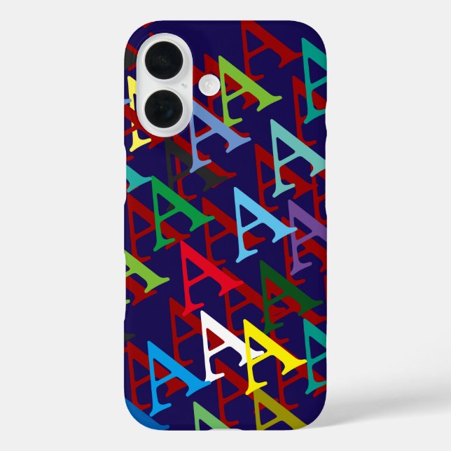 Create Your Own Name Initial Pattern Case-Mate iPhone Case (Back)