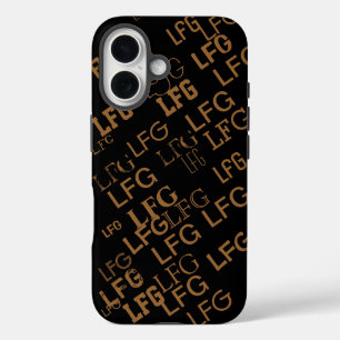 create your own name-initials pattern iPhone 16 case