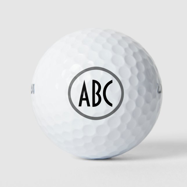 Create Your Own Name Monogram Initials Golf Balls (Front)